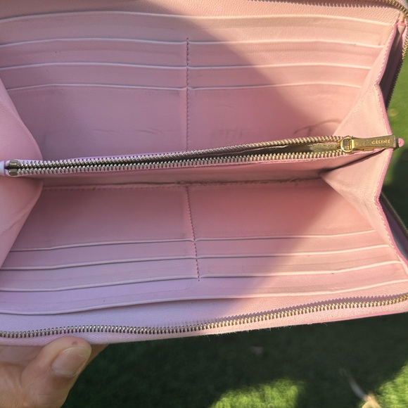 BEAUTIFUL CELINE PINK AND ORANGE TWO TONED LONG WALLET - Picture 3 of 6